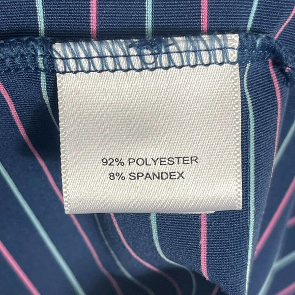 Peter Miller Polo Shirt Adult Large Blue Striped Golf Preppy Summer Comfort Mens - Picture 8 of 11